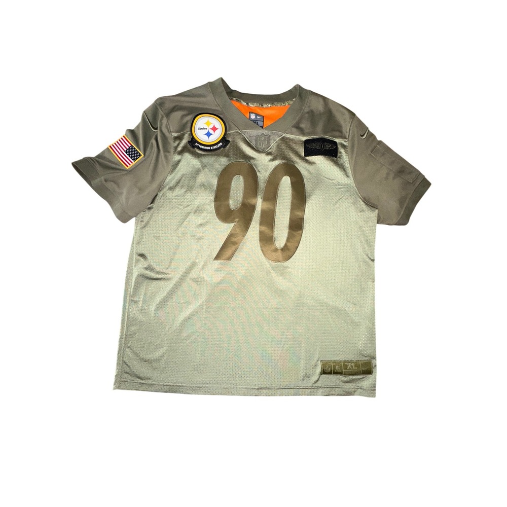 Nike NFL Pittsburgh Steelers TJ Watt 90 Salute to Service Jersey Mens XL Olive